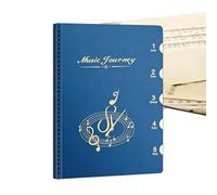 Music Folder - Sheet Folder, Spiral for Standing Pages, Suitable for Letters, Direct Writing from Pages with Removable Name Tag, for Choir Singers, Stage Performance, Black