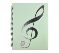 Music For Score Folder for A4 Sheets, 40 Page Capacity, Flexible & Water-Resistant Sheet Protector for Musicians, Transparent Film with Secure Grip, Compatible with Music Books and Song Sheets(PURPLE)