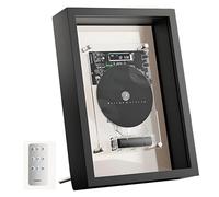 Music Frame Cd Player, Wall Mountable Cd Decorative Photo Frame, W/remote Control, 5.0 Bluetooth/3.5mm Aux Output, Without Speakers, For Home/corridor/office/wall Decor black