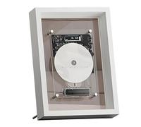 Music Frame CD Player, Wall Mountable CD Player Frame Decorative with Remote Control, 5.0 Blue-tooth/3.5mm Aux Output, Without Speakers for Home Corridor Office Wall Decor white