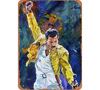 Music Freddie Mercury Plaque Poster Metal Tin Sign 8" x 12" Vintage Retro Wall Decor