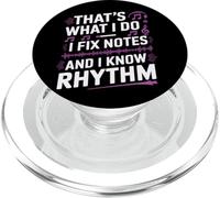 Music funny, that's what i do, i fix notes and i know rhythm PopSockets PopGrip for MagSafe