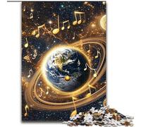 Music Galaxy Earth 1000 Piece Jigsaw Puzzle for Adults And Teenagers, Toys Educational Games Stress Relieving Wishlist with Santa Claus (26x38cm)