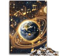 Music Galaxy Earth 1000 Piece Jigsaw Puzzles for Teenagers,Challenging Game Gifts for Is Ideal As A Gift for The Whole Family (38x26cm)