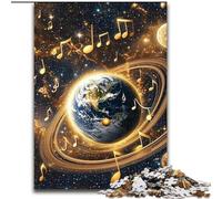 Music Galaxy Earth Adult Jigsaws 1000 Piece, Challenging Game And Family Play Educational Game for Birthday, Chrismas (50x75cm)