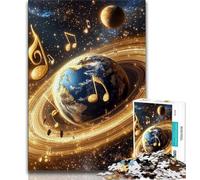 Music Galaxy Earth Jigsaw Puzzles for Teenagers 1000 Piece,Decompressing Intellectual Educational Toy Great Gifts And Toys (38x26cm)