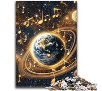 Music Galaxy Earth JigsawPuzzle 1000 Pieces for Teenagers,Challenging Family Activity Games DIY Toy for Home Wall Decor Gifts (50x75cm)