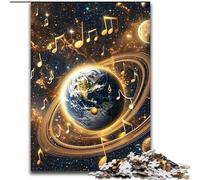 Music Galaxy Earth Jigsaws 1000 Pieces for Teenagers, Toys Educational Games Stress Relieving Secret Santa Gifts for And Age 14 26x38cm