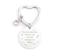 Music Gifts For Women,Drama Teacher Keychain Gifts,Drama Teacher Gifts,Singing Teacher Gifts,Pianist Gifts,Appreciation Gifts For Choir Music Teacher Birthday Graduation Christmas Keyring Present