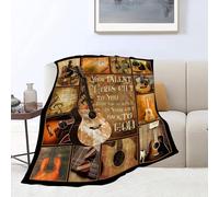 Music Gifts Guitar Blanket Rock and Roll Throw Blankets Cozy Fleece Flannel Blanket Soft Warm Plush Lightweight Blanket Guitar Gifts for Men Women Boys Girls Adults Kids for Couch Sofa Bed 60"X80"