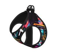 Music Graffiti Style Printing Dog Summer Harness With Leash Set,Adjustable And Reflective Step-In Puppy Pet Vest Harnesses