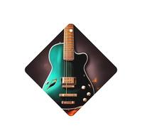 Music Green Guitar Printing 10 Pcs Air Freshener Cards,Car Scented Hanging Sheets Air Freshener Set For Car Decoration