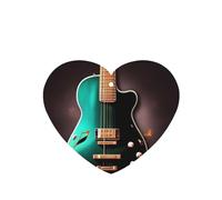 Music Green Guitar Printing 10 Pcs Car Air Freshener Hanging Sheets Scented Hanging Sheets With Rope For Home