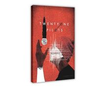 Music Group Twenty Poster & One Pilots Blurryface Music Album Cover Dormitory Bedroom Wall Art Deco Poster (1) Canvas Poster Bedroom Decor Landscape Office Room Decor Gift 08x12inch(20x30cm)