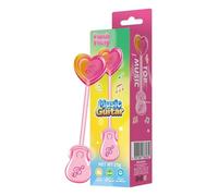 Music Guitar Candy Lollipop Fresh Fruity, Heart Design Musical Candy Stick, Individually Packed, Assorted Fruit Flavor Sweet Treat, Party Favor Candy, (Pack of 1)