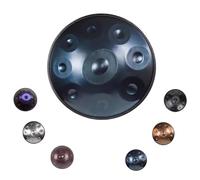 Music Handpan Drum For Adults, 22 Inches In D Minor Steel Hand Pan Percussion Instruments, 432Hz/440Hz Handpan Drum Sets, For Meditation Yoga Sound Healing(Blue,432HZ/9Note)
