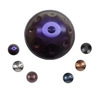 Music Handpan Drum For Adults, 22 Inches In D Minor Steel Hand Pan Percussion Instruments, 432Hz/440Hz Handpan Drum Sets, For Meditation Yoga Sound Healing(Deep Purple,440HZ/12Note)