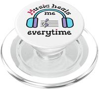 Music Heals Me Everytime Headphones Music Lover PopSockets PopGrip for MagSafe