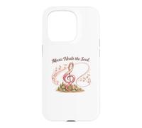 Music Heals the Soul Pink Ribbon Breast Cancer Shirt Case for iPhone 15 Pro