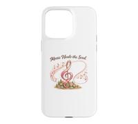 Music Heals the Soul Pink Ribbon Breast Cancer Shirt Case for iPhone 15 Pro Max