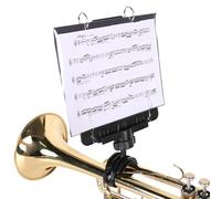 Music Holder for Trombone, Easy Rotation and Quick Release, Lyra for Trumpet with Holder for Music Stand, for Students, Musicians, Beginners, Professionals, Parade, Stadium, Exercise, Rehearsal Stage