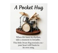 Music Hug - Acrylic 2D Material | 6x5.58cm Portable Heart Shaped Guitar Pocket 30g Inspirational Keepsake For Guitarists Music Lovers Friends Family Birthday Gift Use