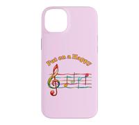Music Humor Put on a Happy Face Treble Notes Funny Musician Case for iPhone 14 Plus