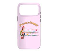 Music Humor Put on a Happy Face Treble Notes Funny Musician Case for iPhone 17 Pro Max