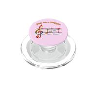 Music Humor Put on a Happy Face Treble Notes Funny Musician PopSockets PopGrip for MagSafe