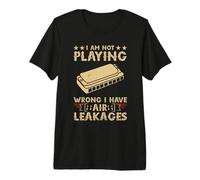 Music I Am Not Playing Wrong I Have Air Leakages Harmonica Premium T-Shirt
