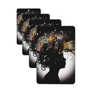 Music image Car Air Fresheners Cards Set of 4 Pieces Personalized Car Fresheners Gifts for Men Women Auto Aromatherapy Tablets Hanging Scented Cards for Wardrobe Bathroom