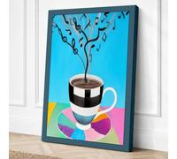 Music in My Mug Modern Canvas Wall Art Print 18x12 Inch (46 x 30 cm)
