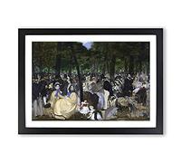 Music in The Tuileries Gardens by Edouard Manet Framed Print | A2 Black Framed Wall Art | Ready to Hang | Modern Music Picture | Living Room Bedroom Lounge Office