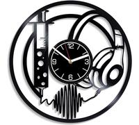 Music is A Drug Vinyl Record Wall Clock 12-Inch Wall Clock, Gift for Her or Him