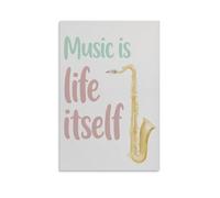 Music Is Life Itself Quotes Poster Basic Music Theory Educational Chart Poster 08x12inch(20x30cm)