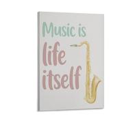 Music Is Life Itself Quotes Poster Basic Music Theory Educational Chart Poster 24x36inch(60x90cm)