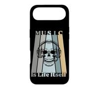 Music Is Life Itself Retro Skull Headphones Case for iPhone Air