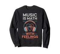 Music Is Math With Feelings Headphones Heartbeat Art Sweatshirt