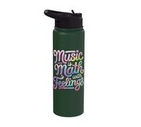 Music is Math with Feelings Stainless Steel Insulated Water Bottle