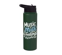 Music is Math with Feelings Stainless Steel Insulated Water Bottle