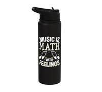 Music is Math with Feelings Stainless Steel Insulated Water Bottle