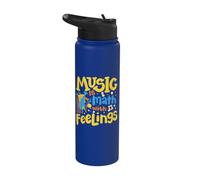 Music is Math with Feelings Stainless Steel Insulated Water Bottle