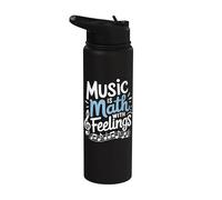 Music is Math with Feelings Stainless Steel Insulated Water Bottle