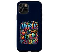 Music Is Medicine Colorful Soundwave Heart Design Case for iPhone 11 Pro