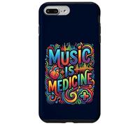 Music Is Medicine Colorful Soundwave Heart Design Case for iPhone 7 Plus/8 Plus
