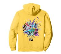 Music Is My DNA Rhythm Graphic Vintage Retro Musician Pullover Hoodie