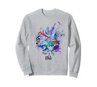Music Is My DNA Rhythm Graphic Vintage Retro Musician Sweatshirt