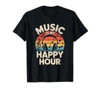 music is my happy hour edm disco musician headphones T-Shirt
