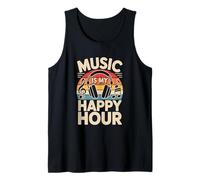 music is my happy hour edm disco musician headphones Tank Top