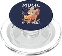 Music Is My Happy Place Cute Kawaii Cat Headphone Cozy Music PopSockets PopGrip for MagSafe